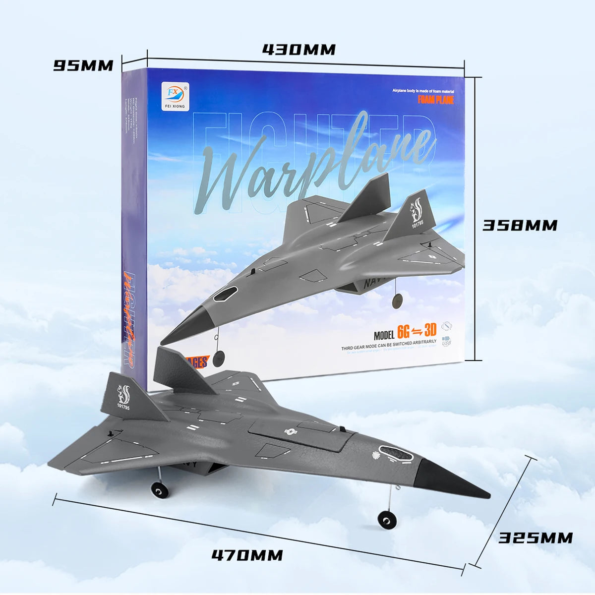 You can conquer the skies with absolute confidence aboard this agile four-channel remote control aircraft, specifically designed for smooth and thrilling aerial adventures.