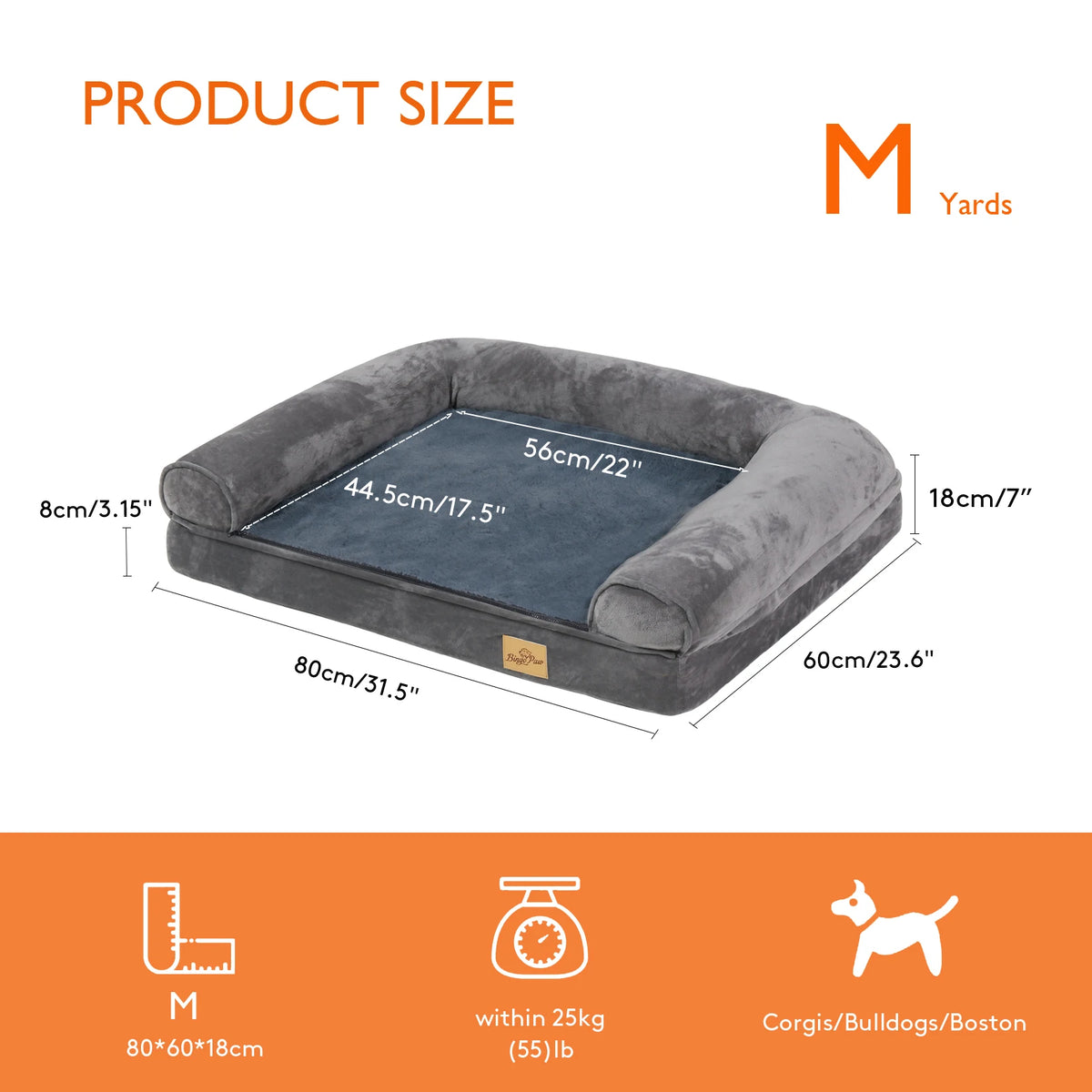 Extra Large Orthopedic Dog Bed Mattress with Removable Washable Cover