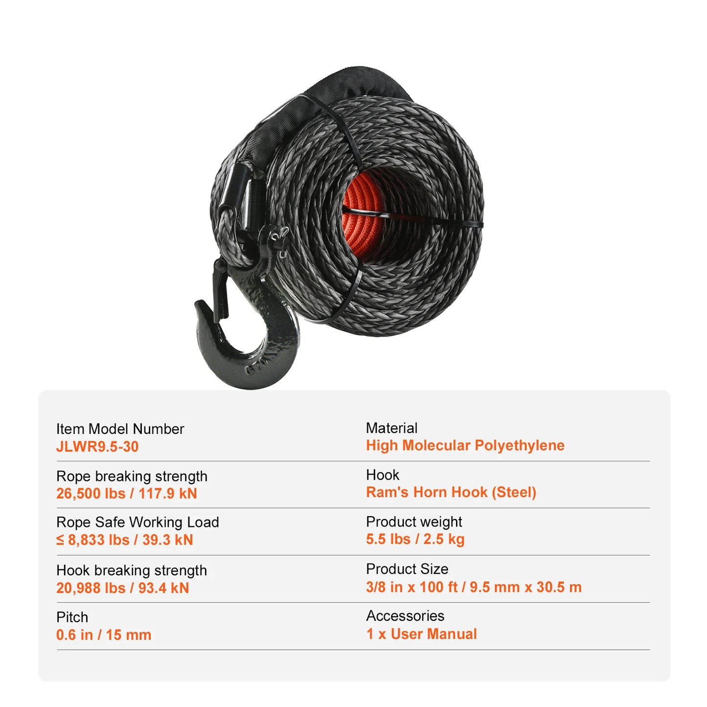 Transform your off-road recovery with a winch rope that delivers superior strength while remaining half the weight of steel.