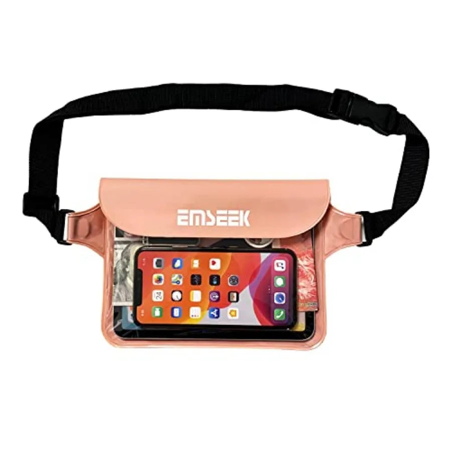 Waterproof Waist Pouch Dry Belt Bag Fanny Pack Keep Your Key Fob Wallet Kindle Phone Dry Perfect For Swim Surf Snorkel