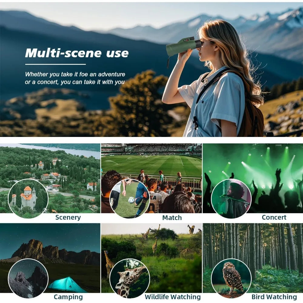 Experience faraway clarity in a palm-sized monocular you can pair with your phone.