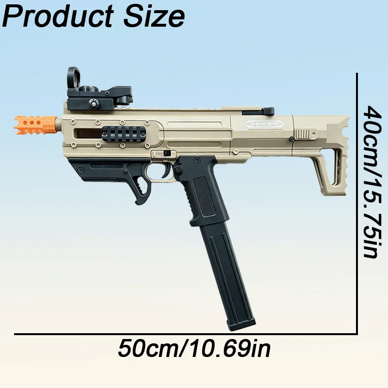 Rechargeable electric toy gun, equipped with a scope and bullet magazine - high performance - power air gun/RPG-style rifle, rea