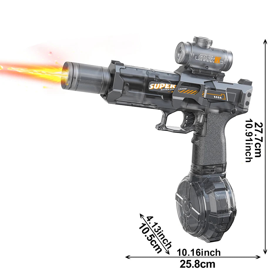 HUIQIBAO Electric Pulse Water Gun With Flame Sensor Light Toy For Outdoor Beach