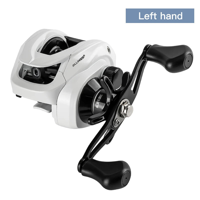 BILLINGS Baitcasting Reel 8KG Max Drag 6.3 To 1 Gear Ratio for Fishing