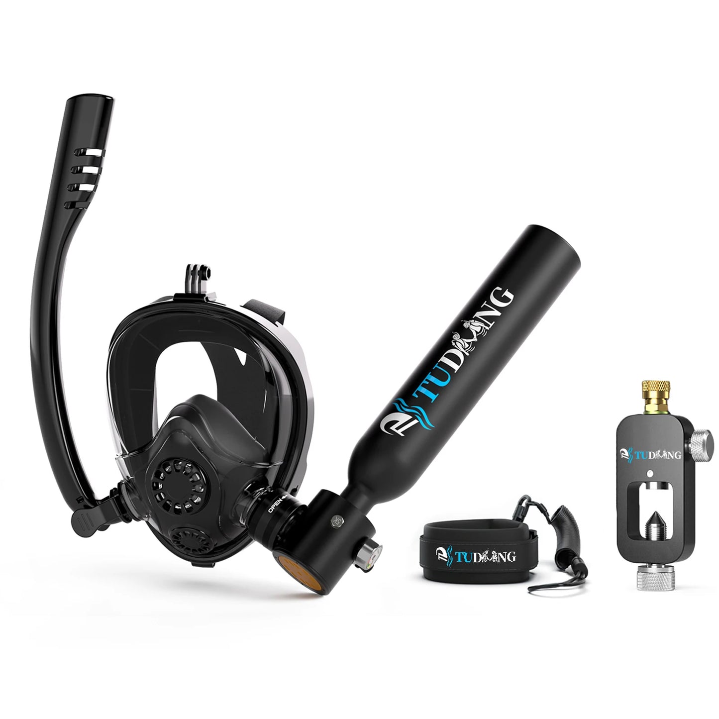 Tudiving 0.5L Mini Scuba Tank With Mask Portable Diving Kit For Training