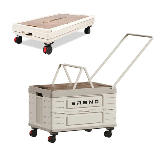 360 Rotating Foldable Storage Cart Heavy Duty Organizer With Silent Wheels