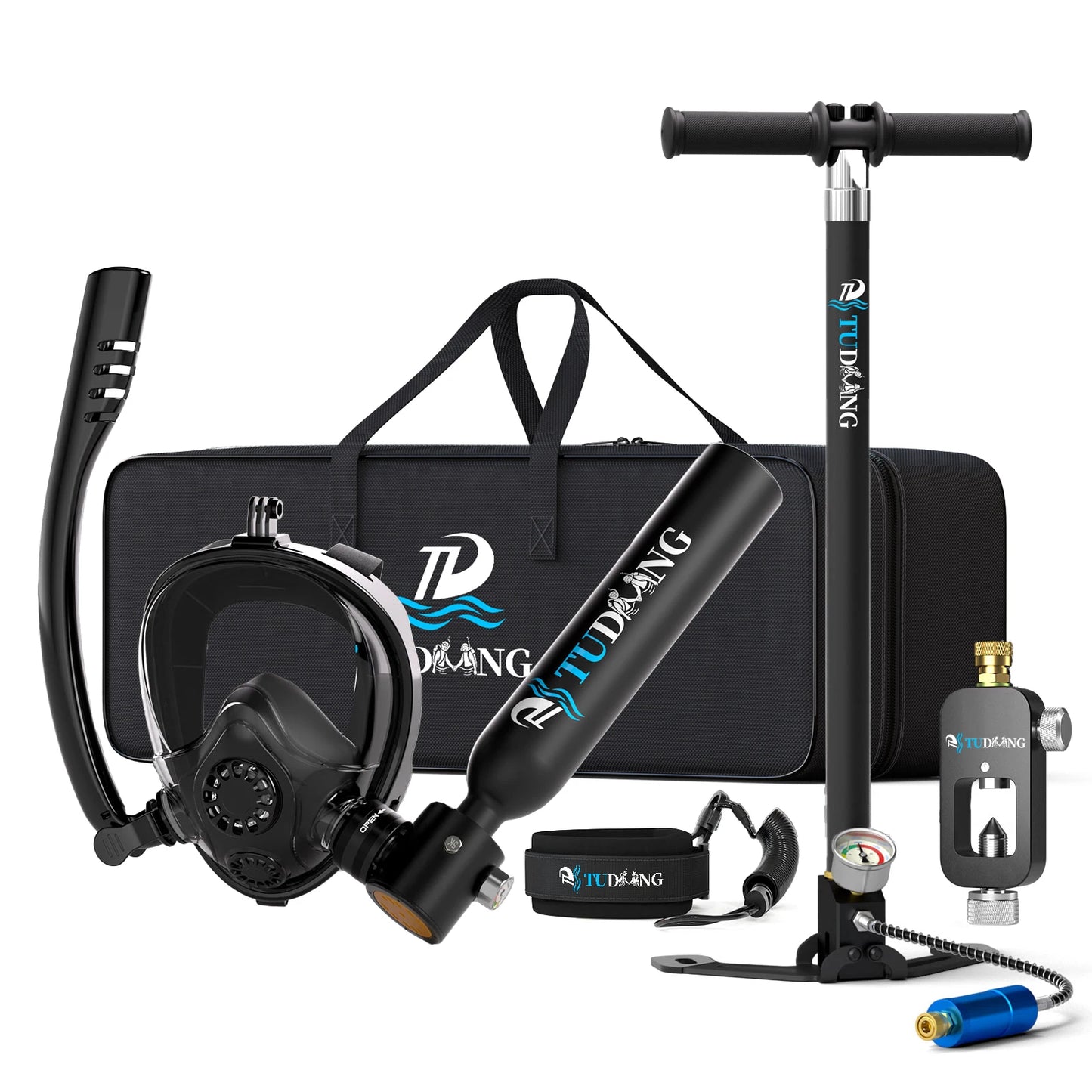 Tudiving 0.5L Mini Scuba Tank With Mask Portable Diving Kit For Training