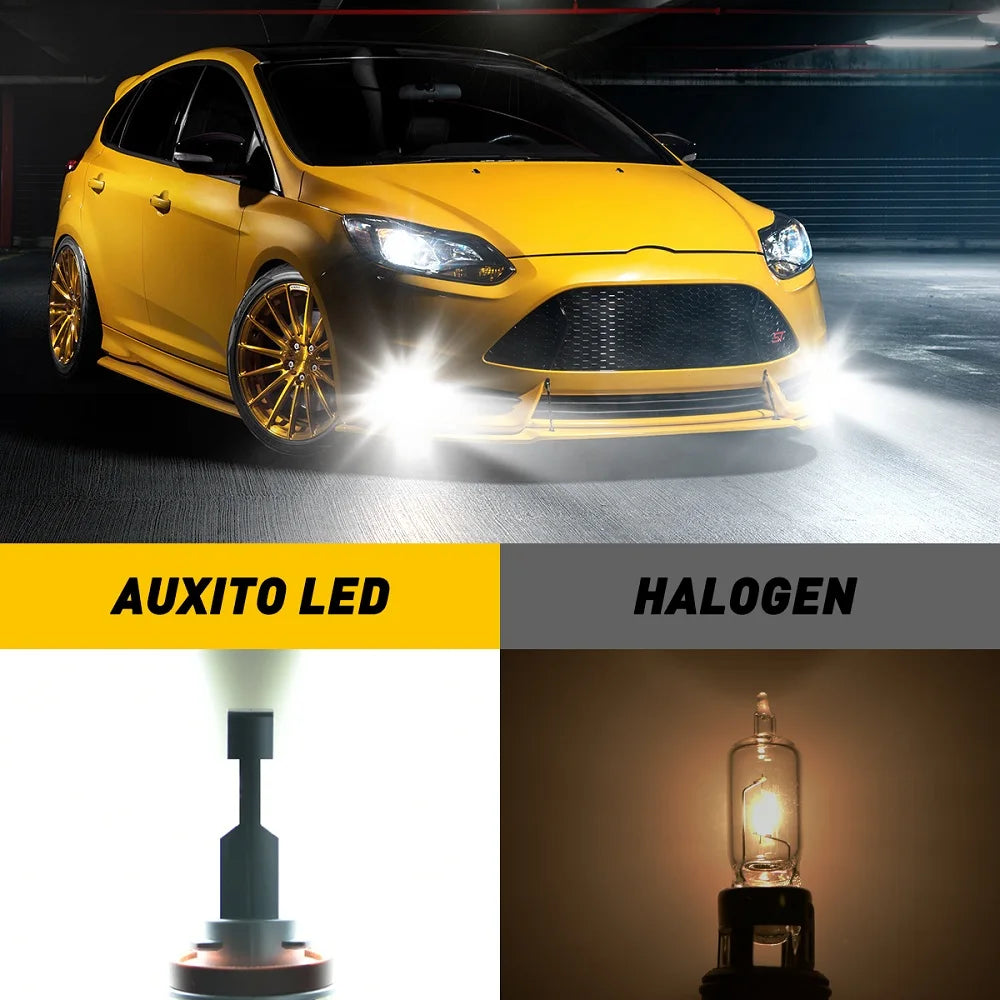 AUXITO 2Pcs Canbus H11 H8 LED Fog Light Bulbs H10 HB4 9006 HB3 9005 H16JP Yellow White LED Bulb Car Driving Lamp for Toyota Ford