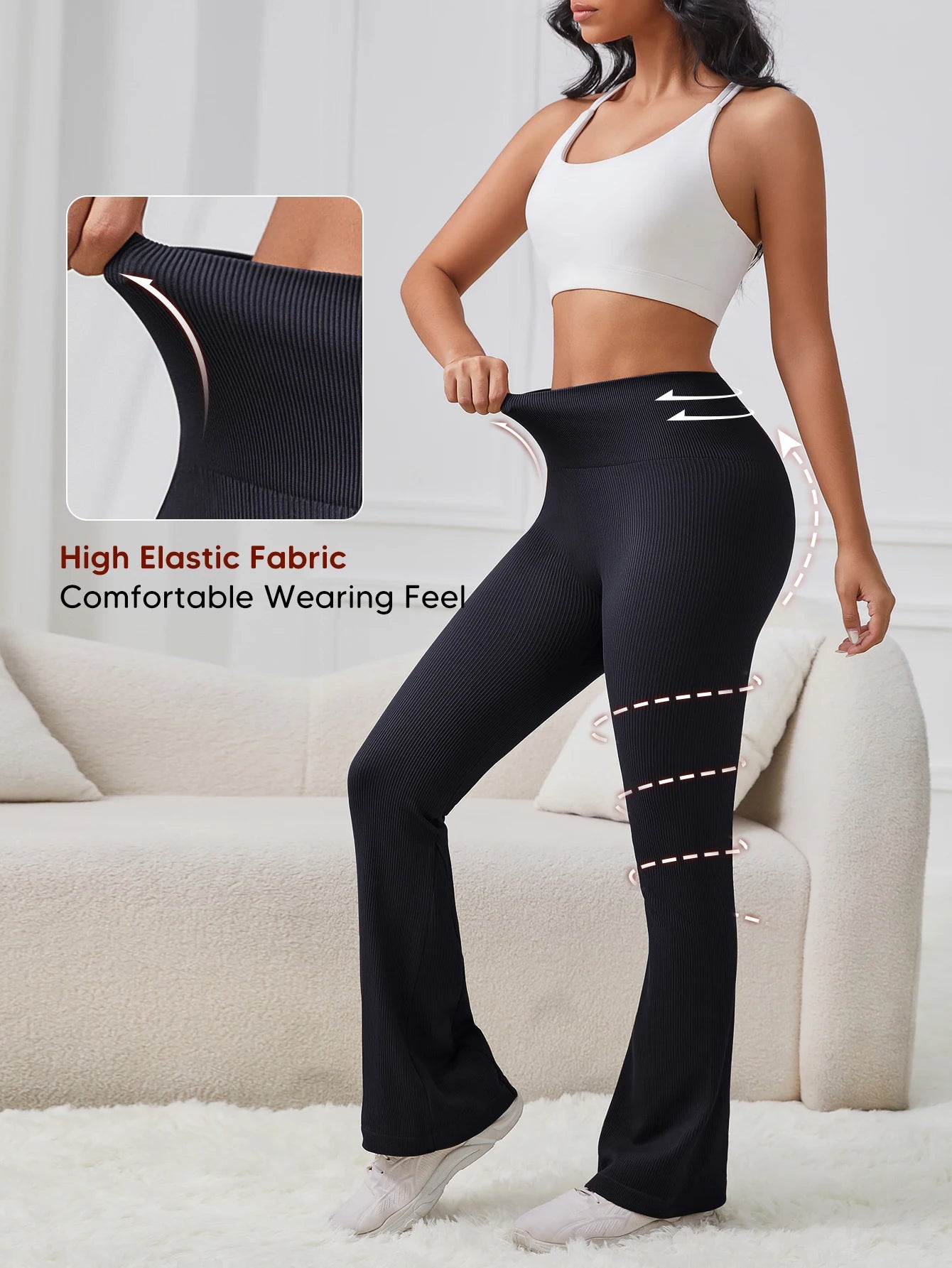 Women Tummy Control Compression Leggings High Waist Seamless Yoga Pants