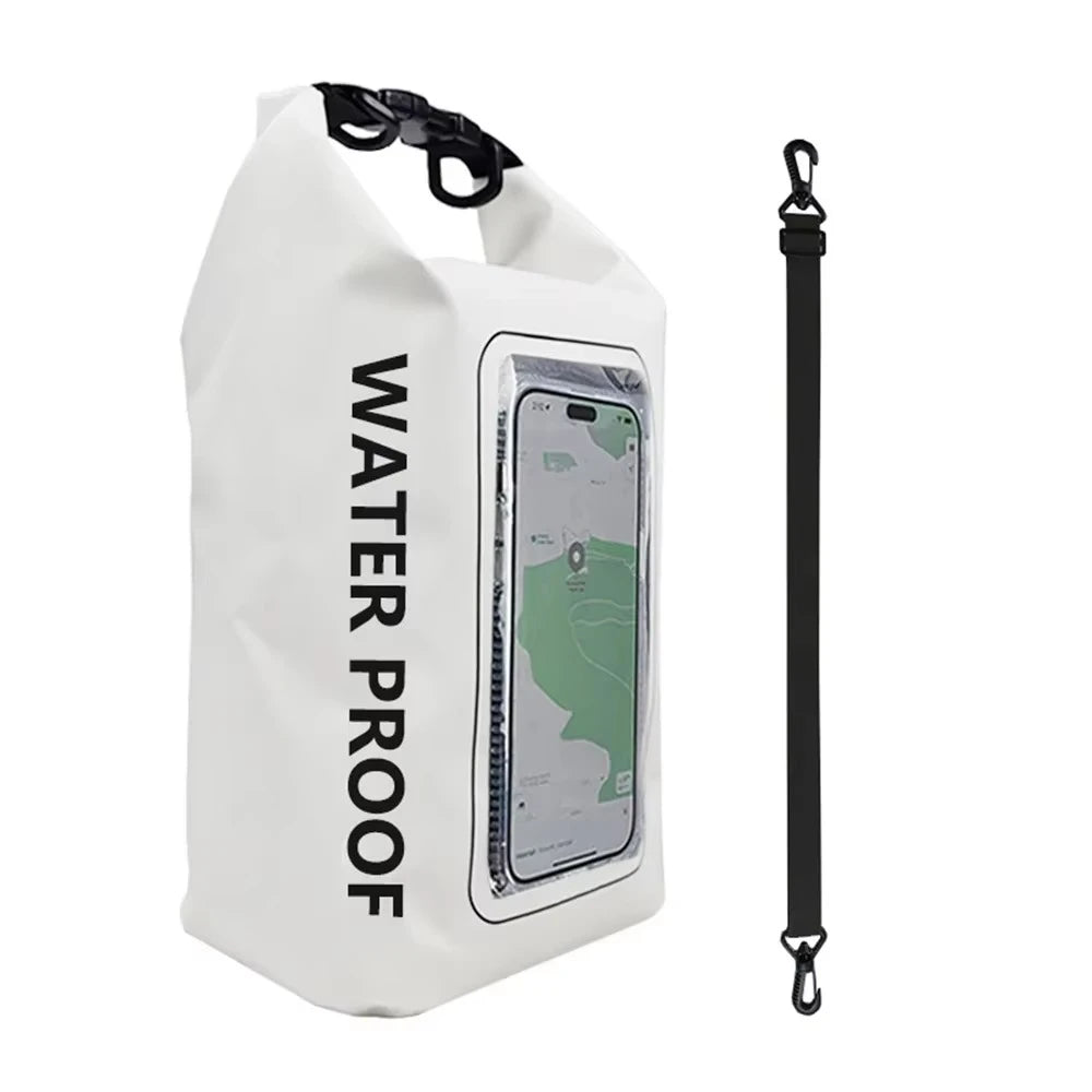 2L 5L Marine Dry Bag Waterproof PVC Bags Phone Touch Beach Canyoning Boating Diving Rafting Floating Kayaking Surf Shoulder Bag