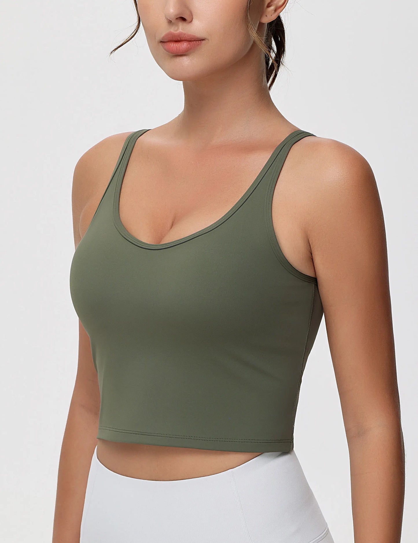 Transform your workout routine with this longline sports bra that offers sleek support without underwires.
