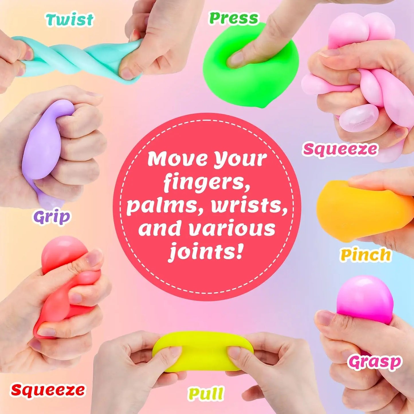 12 Pack Slow Rising Stress Relief Cubes Fidget Toys For Anxiety And Focus