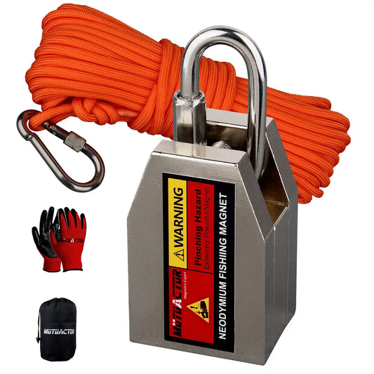 ONE Two Three Sides Fishing Magnet Kit 1200lb Super Strong Neodymium Magnet With 20m Rope Powerful Combined Fishing Salvage