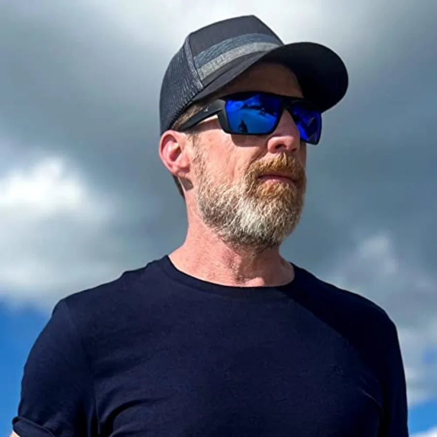 Huzzah Polarized Sport Sunglasses for Men and Women, Ideal for Driving Fishing Cycling and Running, UV Protection