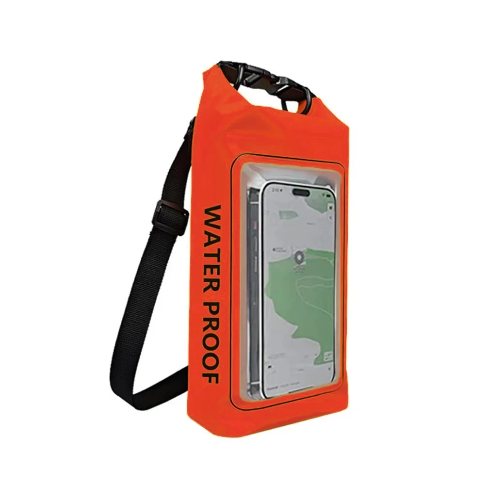 2L 5L Marine Dry Bag Waterproof PVC Bags Phone Touch Beach Canyoning Boating Diving Rafting Floating Kayaking Surf Shoulder Bag