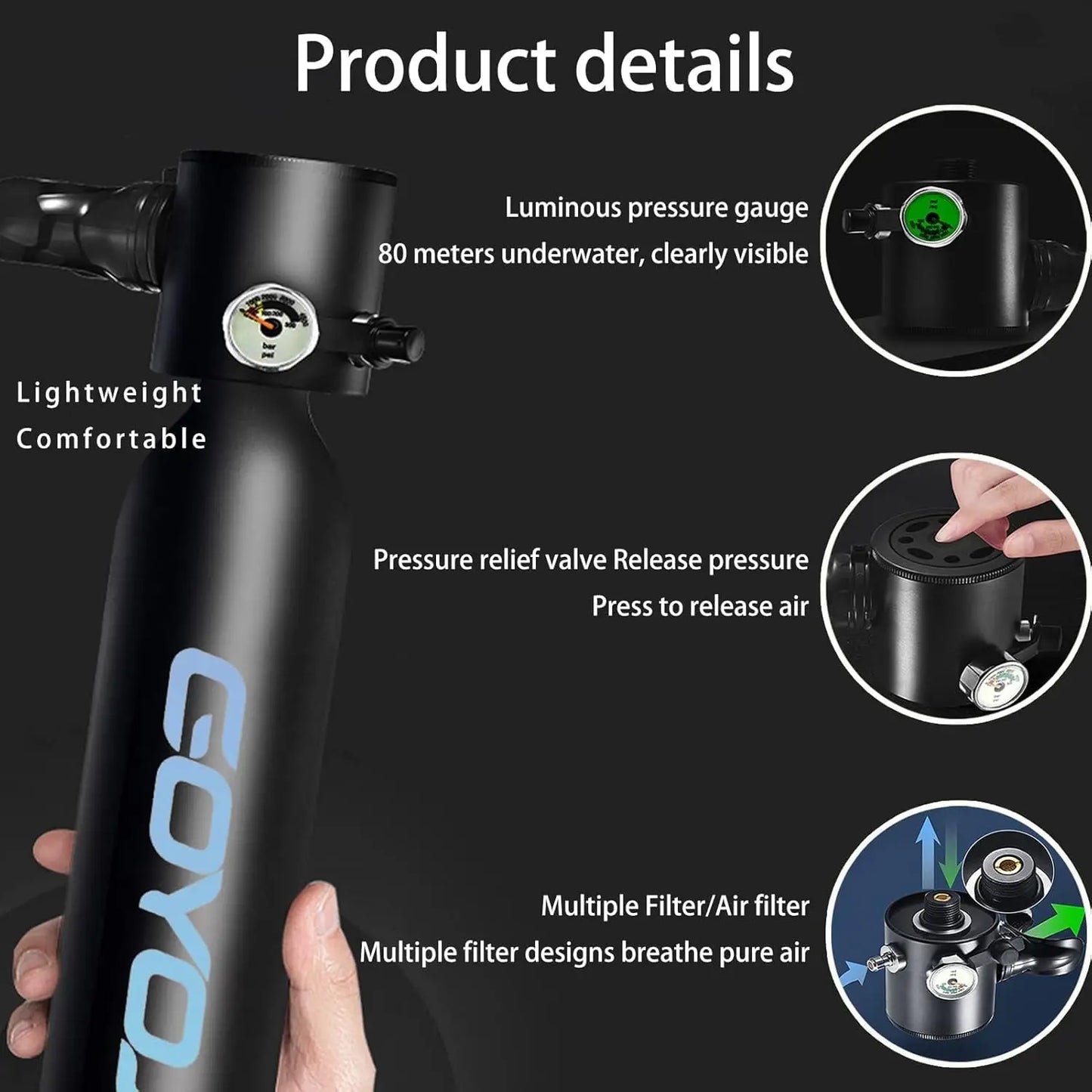 Discover effortless underwater breathing anytime with this reusable mini scuba tank kit designed for safe training.