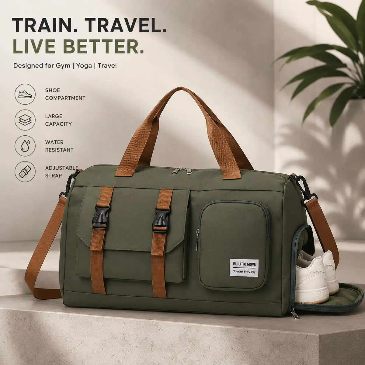 Prepare for your next adventure with a spacious travel tote designed to keep all your essentials organized while you navigate busy schedules.