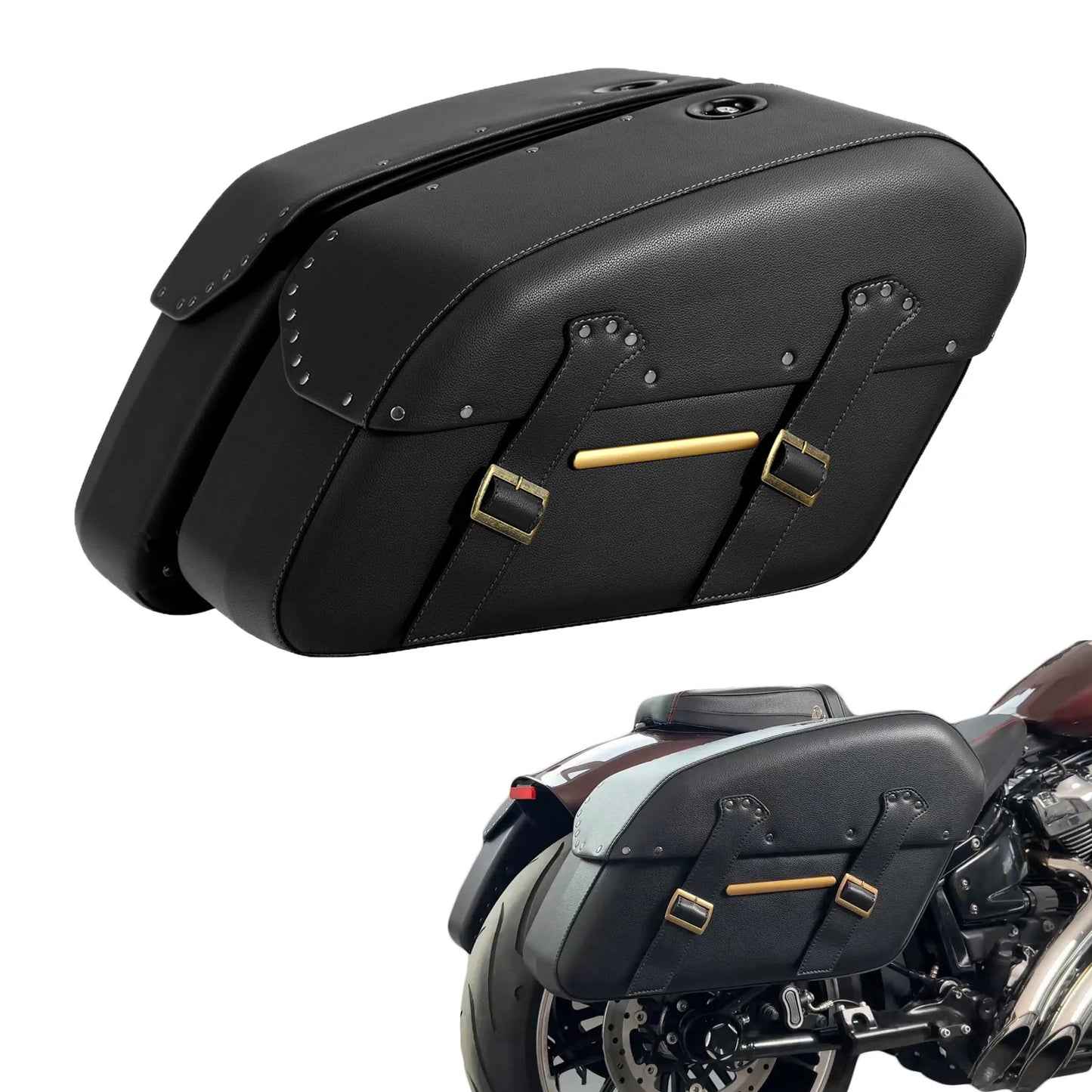 Detachable Saddlebags For Harley Fat Boy Breakout 114 FLFBS FLFB FXBR FXBRS 2018-2024 2021 2020 Motorcycle