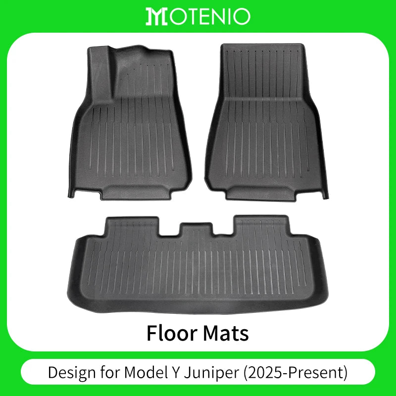 Design for Tesla Floor Mat Model Y 2020-2024 Car Trunk Mat Luggage Mat TPE Waterproof Anti-Slip Set Floor Liner Mat Accessories