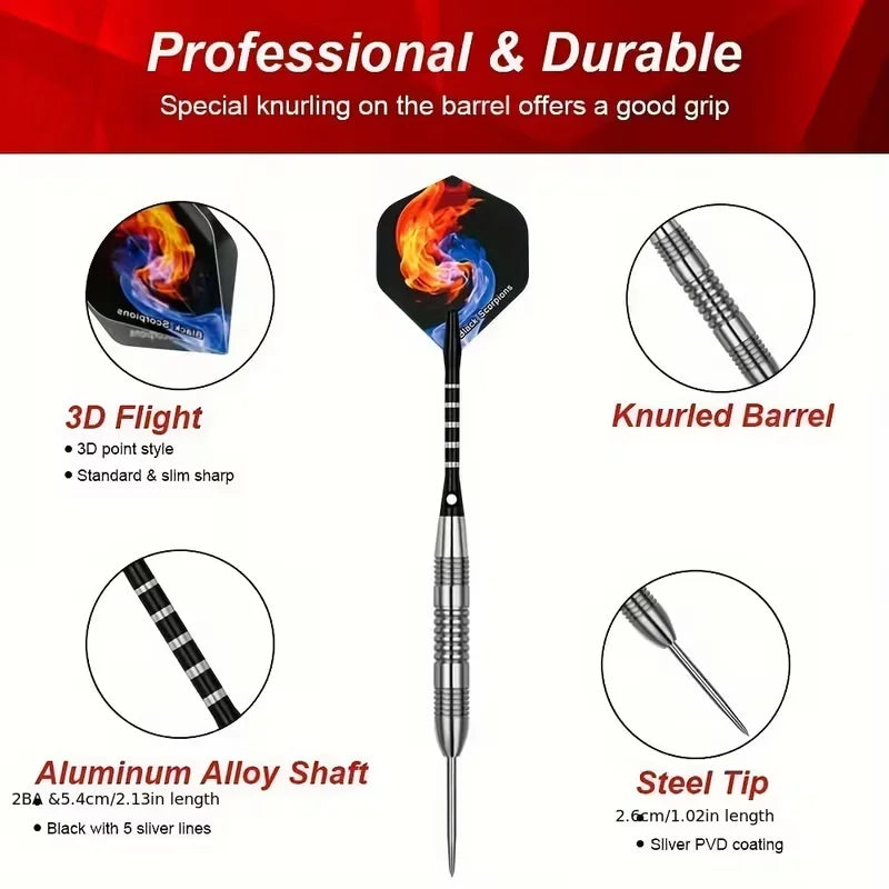 Upgrade your practice sessions with this six piece steel tip darts set, engineered for precision, durability, and confident throws.