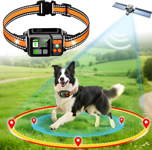 GPS Wireless Dog Fence System IPX7 Waterproof With Rechargeable Collar