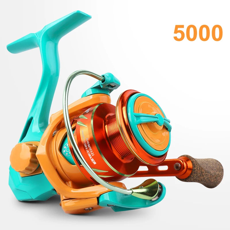 Spinning Fishing Reel 10KG Max Drag 5.2 to 1 Gear Ratio Metal Spool