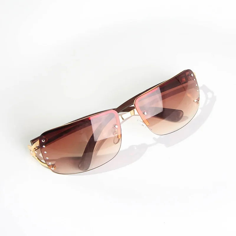 Fashion Steampunk Sunglasses Women Y2K Cycling Sports Punk Goggle Luxury Designer Sun Glasses Men Brand Shades Diamond Eyewear
