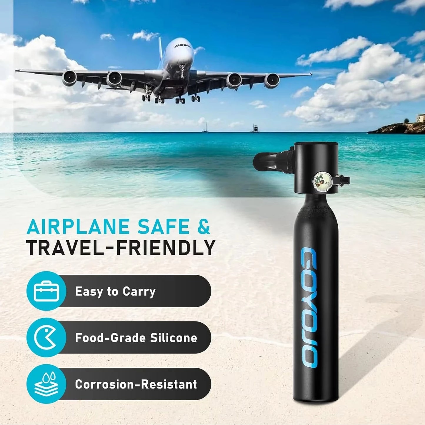 GoYoJo Mini Scuba Tank Kit delivers compact, ready-to-use underwater performance.