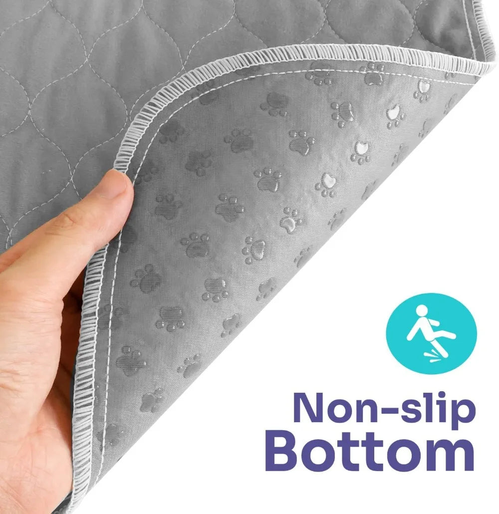 Extra Large 60"x48" Washable Dog Pee Pads, Heavy Absorbency Waterproof Non-Slip Training Pads, Reusable Up to 300 Washes