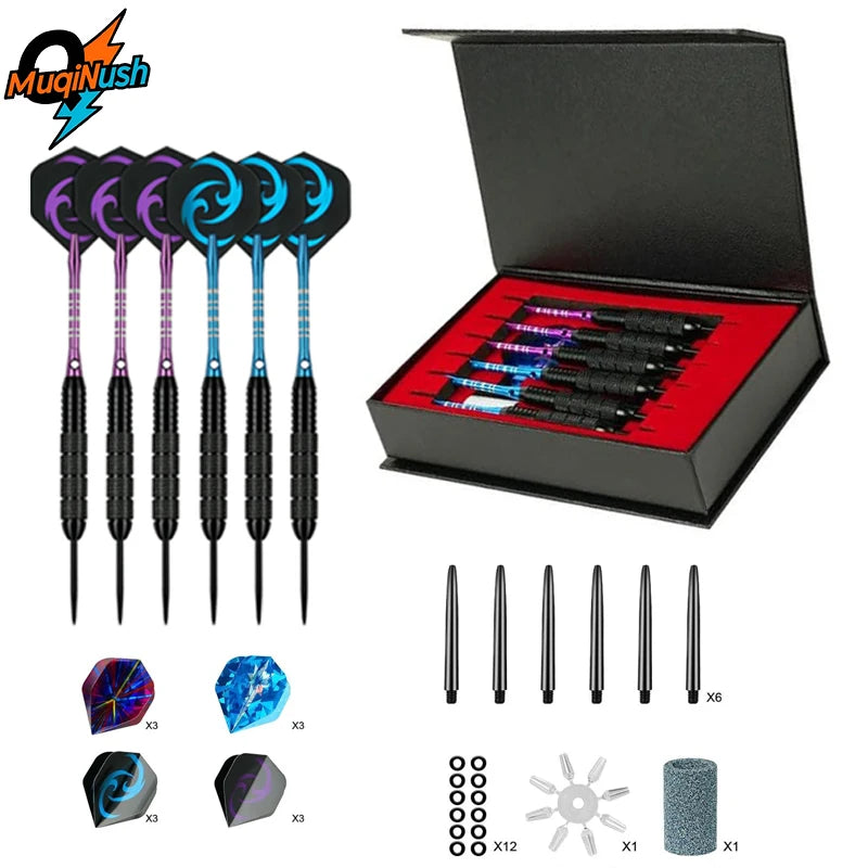 Upgrade your practice sessions with this six piece steel tip darts set, engineered for precision, durability, and confident throws.