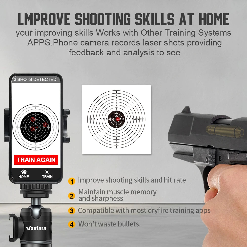 Sharpen your pistol skills with a precise laser-guided dry-fire cartridge that makes every trigger pull count, accelerating accuracy, confidence, and shooter consistency.