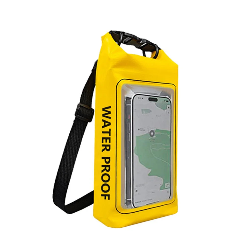 2L 5L Marine Dry Bag Waterproof PVC Bags Phone Touch Beach Canyoning Boating Diving Rafting Floating Kayaking Surf Shoulder Bag