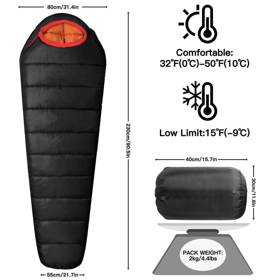 Mummy Sleeping Bag 1545 Extreme 34 Season Sleeping Bag for Adults Cold Weather Warm and Washable, for Hiking Traveling amp Outdo