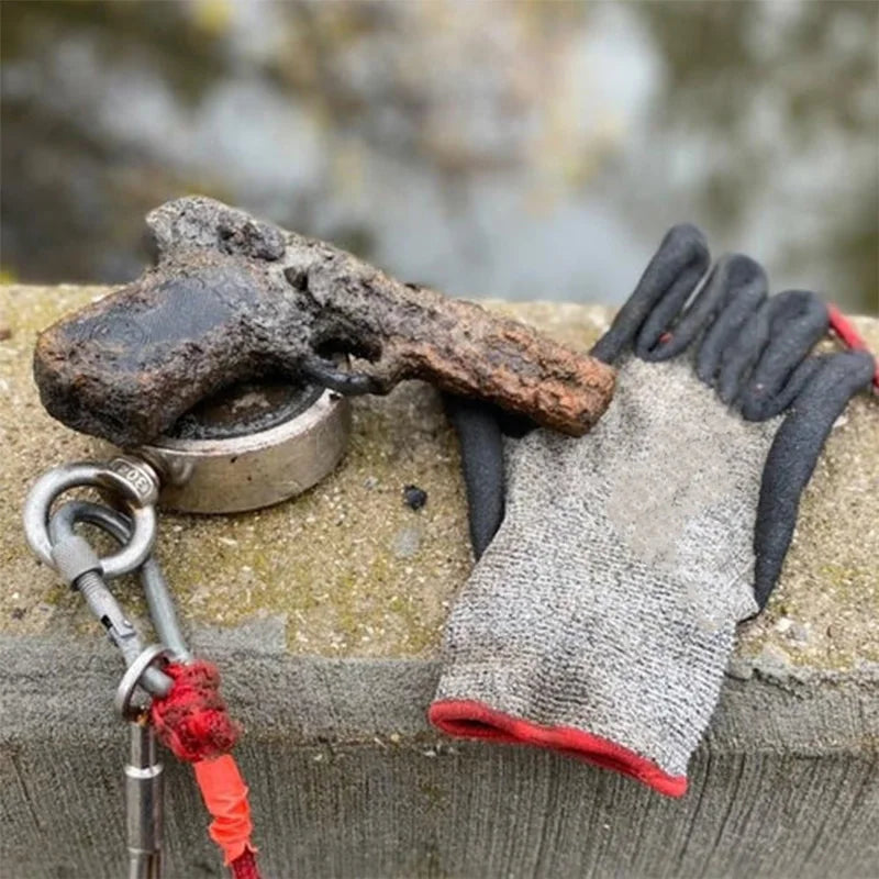 160KG*2 Strong Neodymium Magnet Double Side Search Magnetic Super Power Salvage Fishing Magnet with Searching Rope