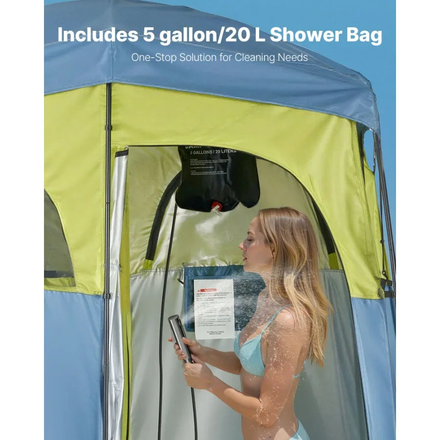 Transform your outdoor experience with a private, weather-resistant solution for showering and changing anywhere you go.