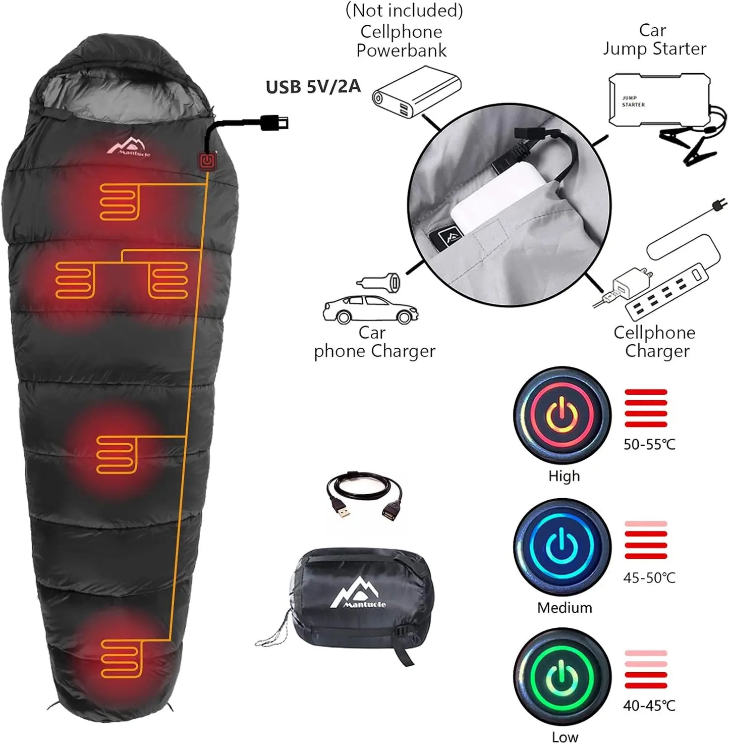 Stay warm on chilly nights with USB powered heated sleeping bags designed for camping, so you can enjoy adjustable heat, a lightweight mummy profile, and a versatile five piece set for solo or group trips.