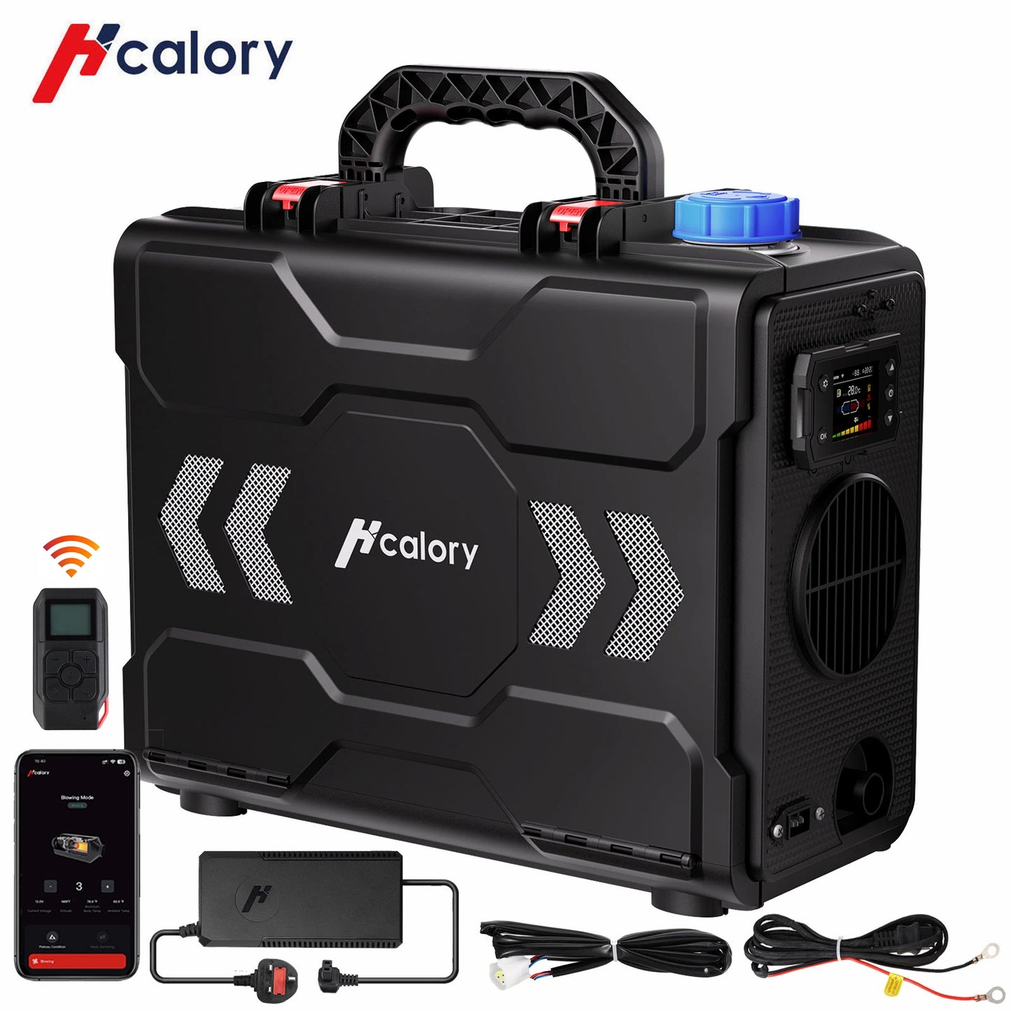 Hcalory 12V 8KW All in One Diesel Car Parking Heater with Remote Control and LCD Monitor for Car Trucks Boats Bus RV and Trailer