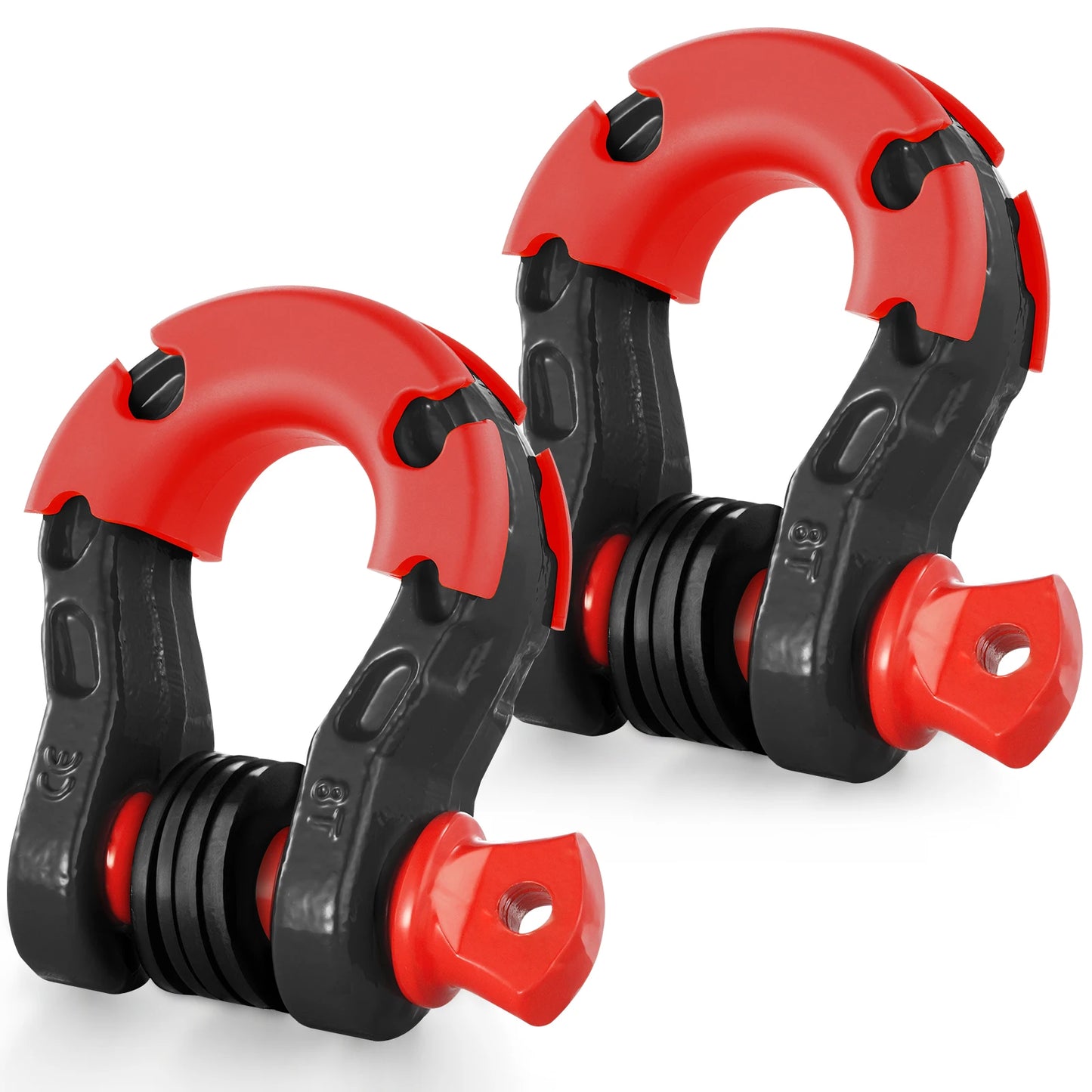 Two Pack Three Quarter Inch D Ring Shackle U Hook Set With Seven Eighths Pin