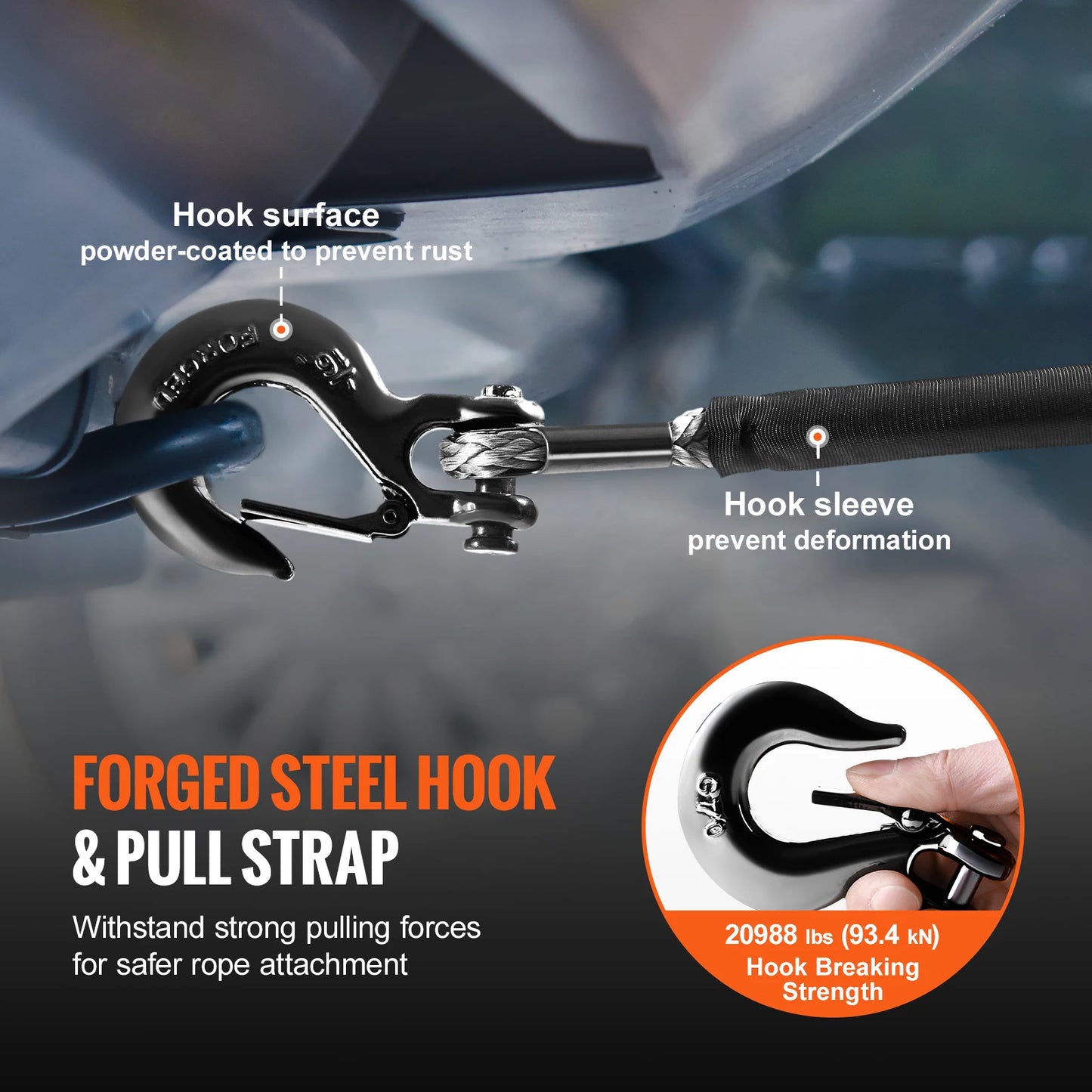 Transform your off-road recovery with a winch rope that delivers superior strength while remaining half the weight of steel.