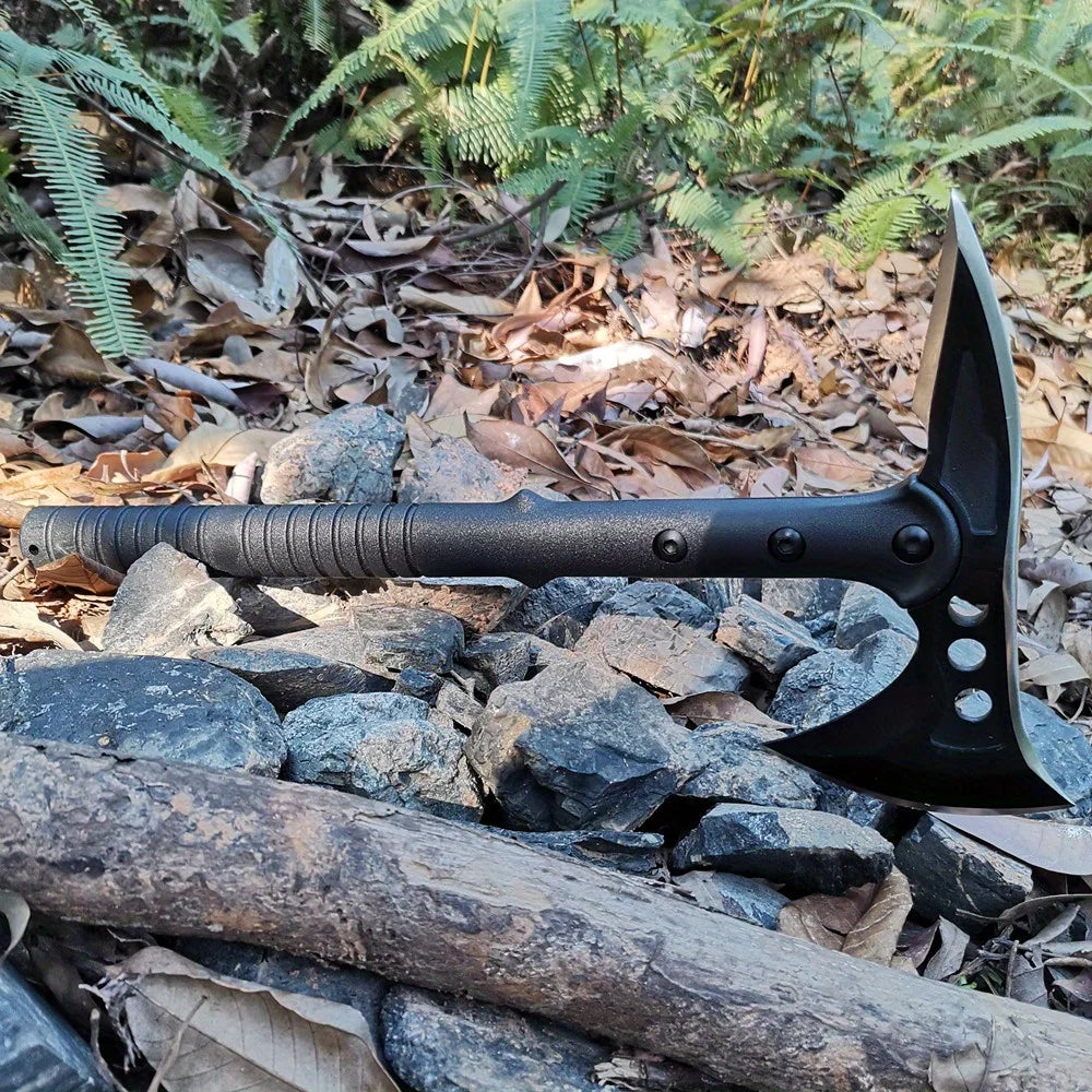 Conquer outdoor chores with the Demon Axe, a tough companion for woodsmen, campers, and DIYers alike.