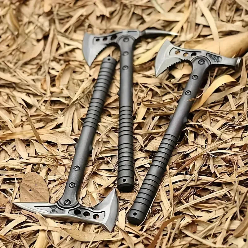 Conquer outdoor chores with the Demon Axe, a tough companion for woodsmen, campers, and DIYers alike.