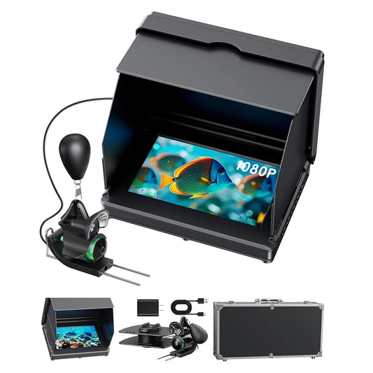FourQ Underwater Fishing Camera,Fishing Camera Ice vexilar Fish find 5nch Hd LCD Display Underwater W/ 10000mah Li-Battery,100ft