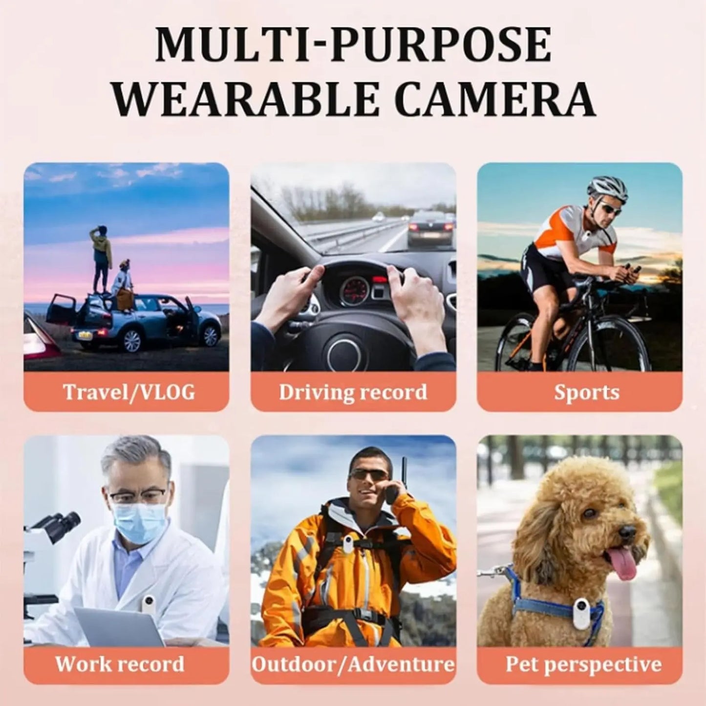 4K Hd Mini Body Camera Wearable Thumb Size Action Camera Anti-Shake Portable Pocket Cam Travel Motorcycle Cycling Vlog Recorder