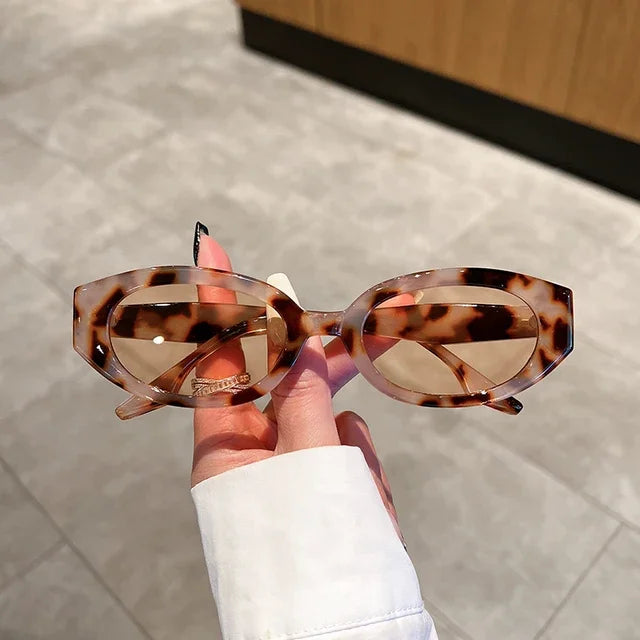Vintage Oval Sunglasses Women Fashion Retro Female Sun Glasses New Trendy Luxury Brand Designer UV400 Lady Shades Eyewear