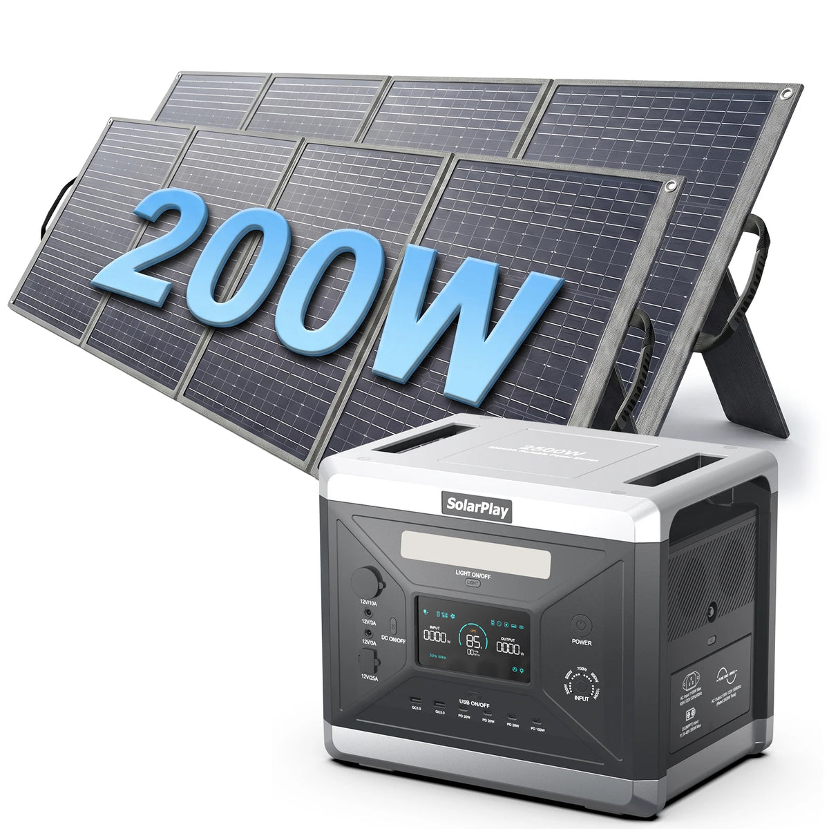 You can power your adventures and safeguard your home against outages with the versatile SOLARPLAY Q2501 portable energy station designed for off-grid living.