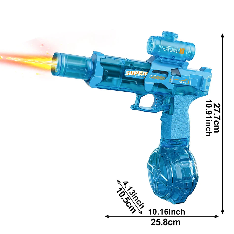 HUIQIBAO Electric Pulse Water Gun With Flame Sensor Light Toy For Outdoor Beach