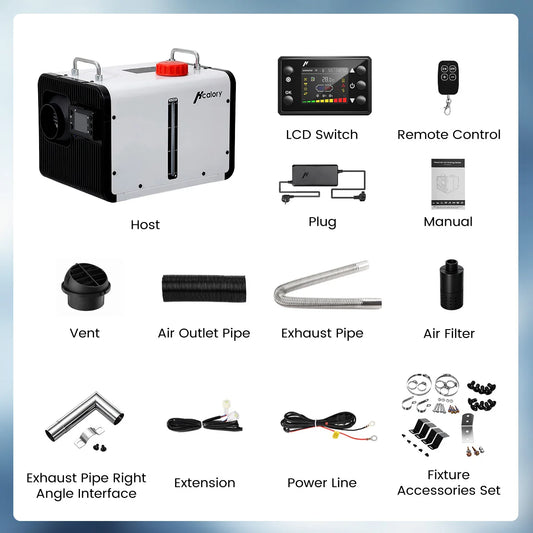Hcalory HBS2 Car Parking Heater 8KW 2025 Upgrade 12V 24V Diesel Heater HC2-H with Automatic Start and Stop and Dual Plateau Mode