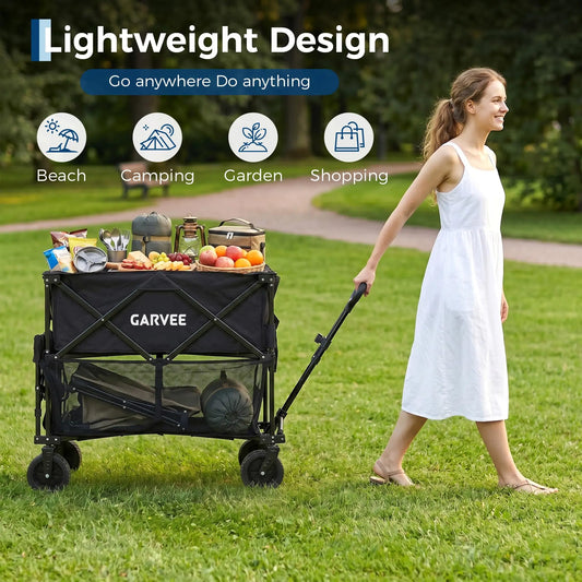 Transform your outdoor chores and weekend adventures with this versatile folding utility wagon designed to handle heavy loads effortlessly.