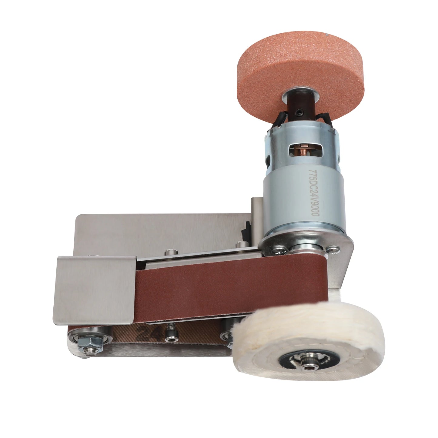 Electric Belt Sander Mini DIY Polishing Grinding Machine 7-Stage Adjustable Polisher Cutter Edges Sharpener Workpiece Grinder