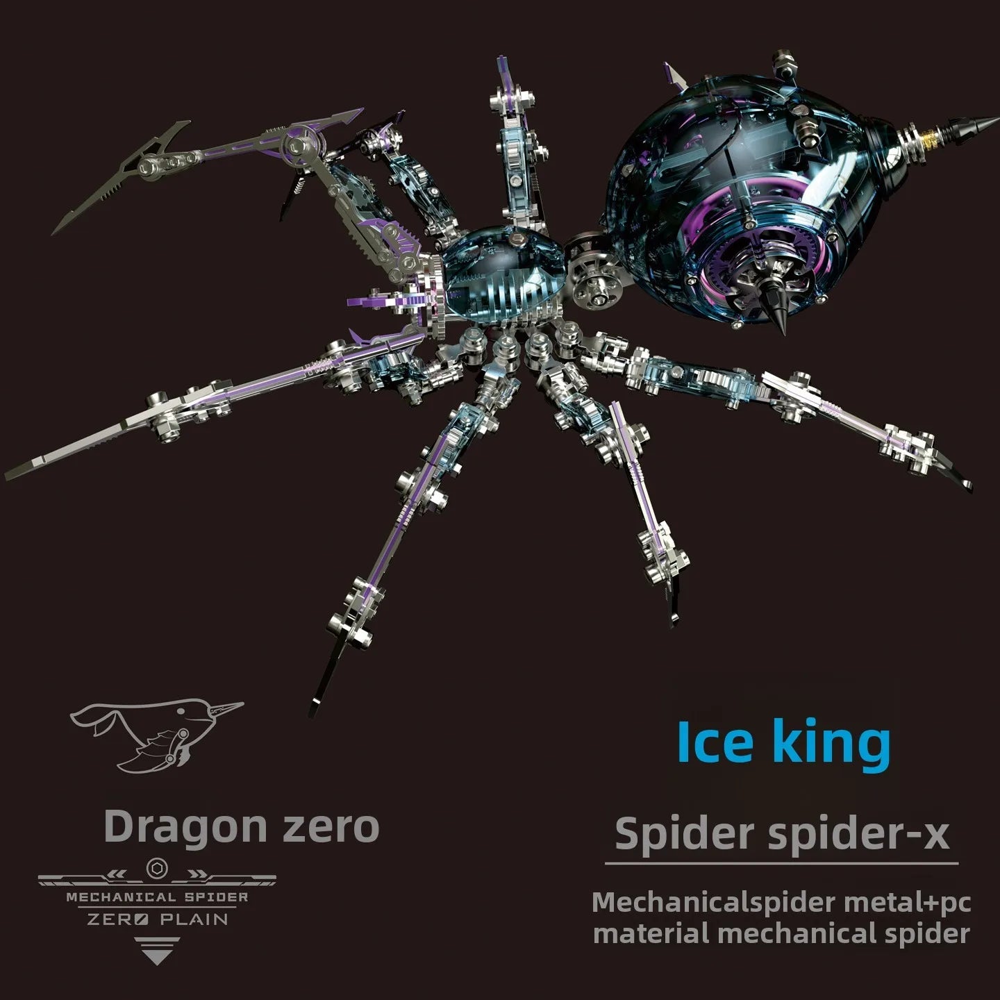 3D Metal Puzzle Spider Model Kit - Stainless Steel Mechanical Insect, High Difficulty DIY Craft for Adults, Collectible Gift